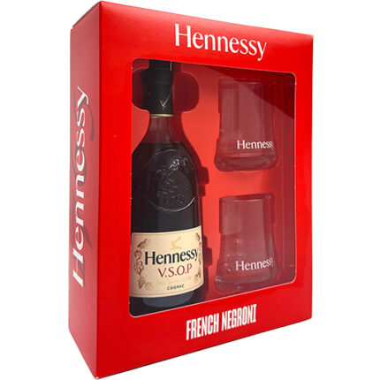 Hennessy VSOP Privilege Cognac French Negroni Gift Set with Two Glasses
