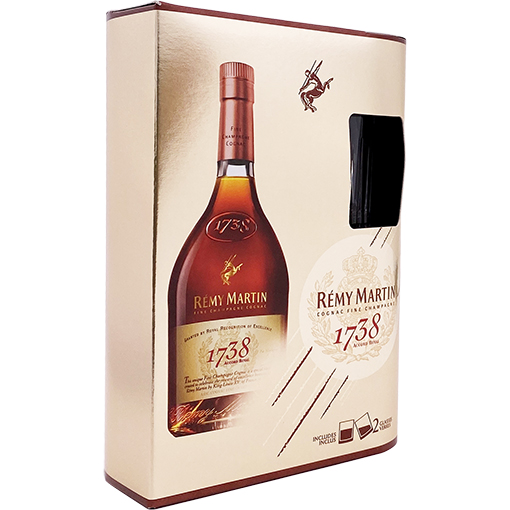 Remy Martin 1738 Accord Royal Cognac Gift Set with 2 Glasses Remy Martin 1738 Accord Royal Cognac Gift Set with 2 Glasses