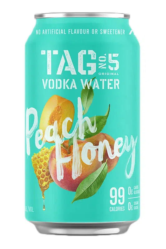TAG No. 5 Vodka Water - Peach Honey, Maverick Distillery TAG No. 5 Vodka Water - Peach Honey, Maverick Distillery